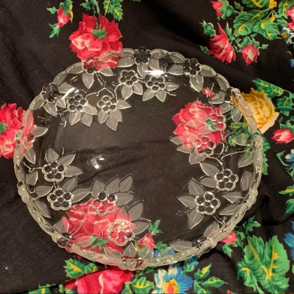 Antique serving platter. Beautifully done. Etching. Embossing. 12”